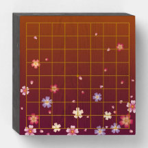 9x9 Cherry Blossoms 75% escala Go Conselho (Dourad