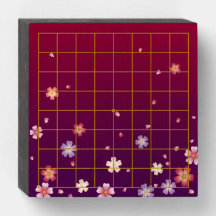 9x9 Cherry Blossoms 75% escala Go Conselho (Vermel