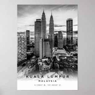 A3 Kuala Lumpur Malásia coordena Poster