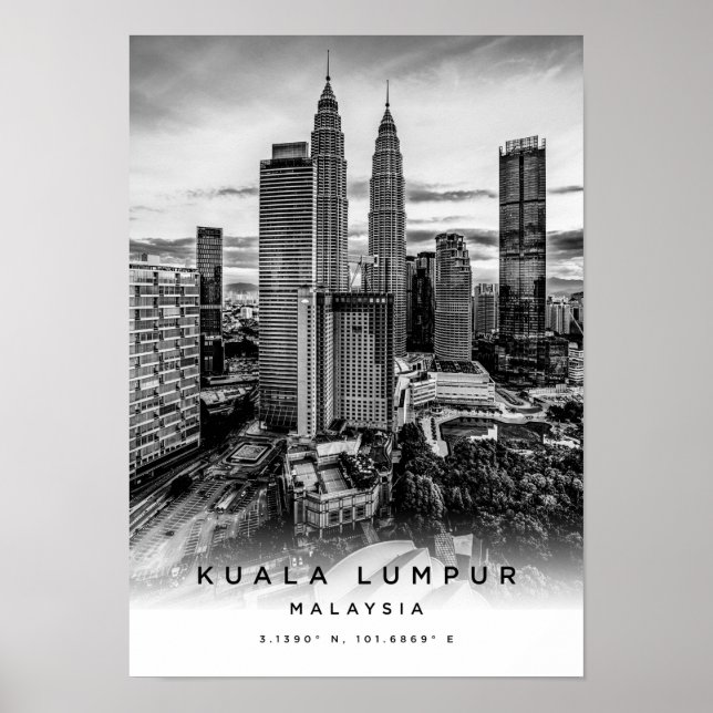 A3 Kuala Lumpur Malásia coordena Poster (Frente)