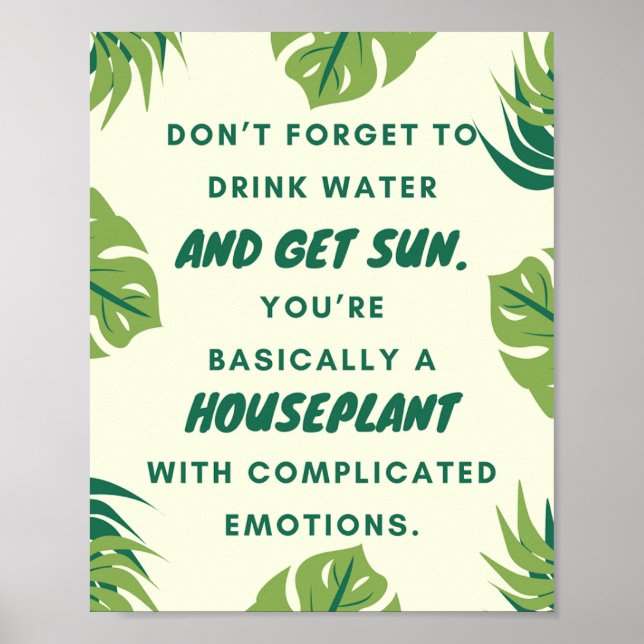 A4 Poster de Humor de Plantas Familiares para pavi (Frente)