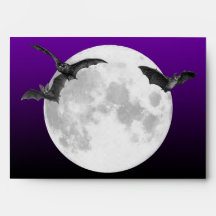 A7 Lua Cheia com Envelope de Convite Bats