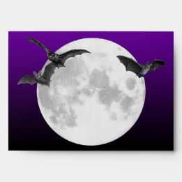 A7 Lua Cheia com Envelope de Convite Bats