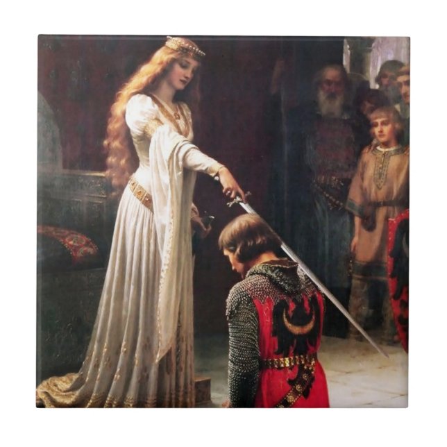 "A Accolade" Pintura Medieval de Edmund Blair L (Frente)