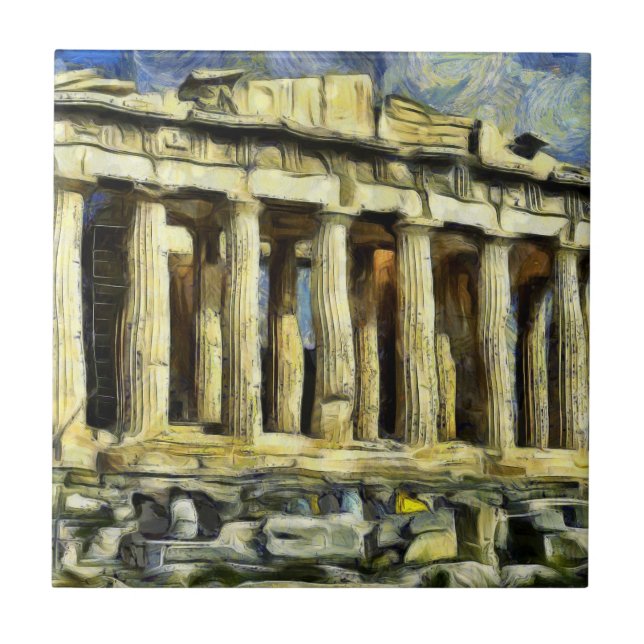 A acrópole em Atenas (Frente)