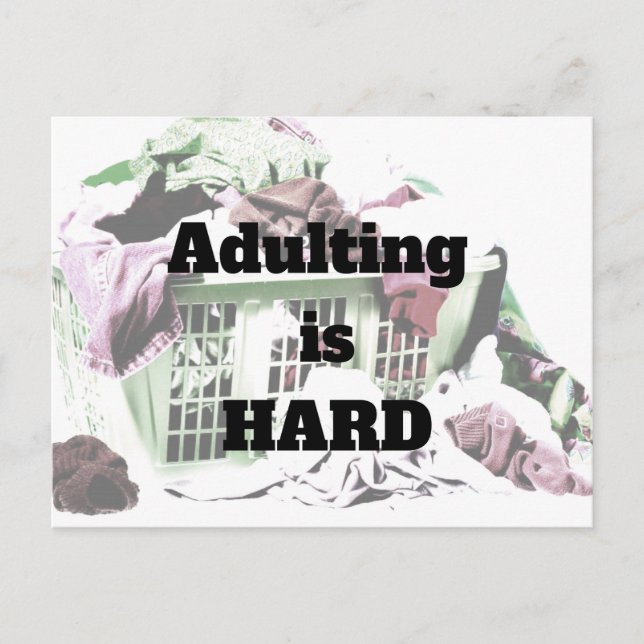 A adaptação é DURO com cartão postal da lavanderia (Frente)