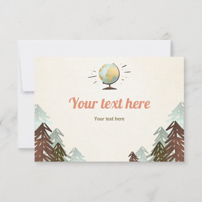 A Adventure aguarda o Viagem da placa Inserir RSVP (Frente)