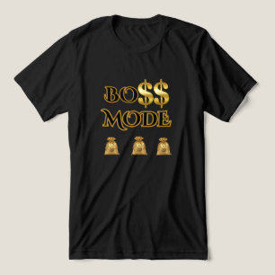 A AGITAÇÃO, MODO CHEFE CAMISA PRETA MASCULINA OURO
