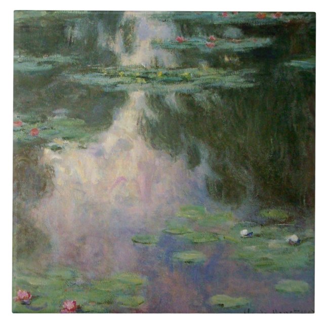 A ÁGUA ESTÁ EM PINK VERDE POND, por Claude Monet (Frente)