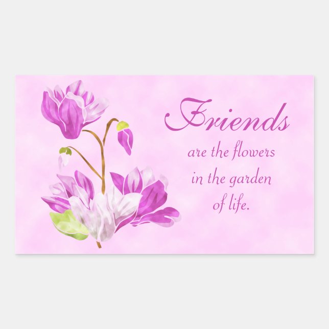 A aguarela floresce a etiqueta (Frente)