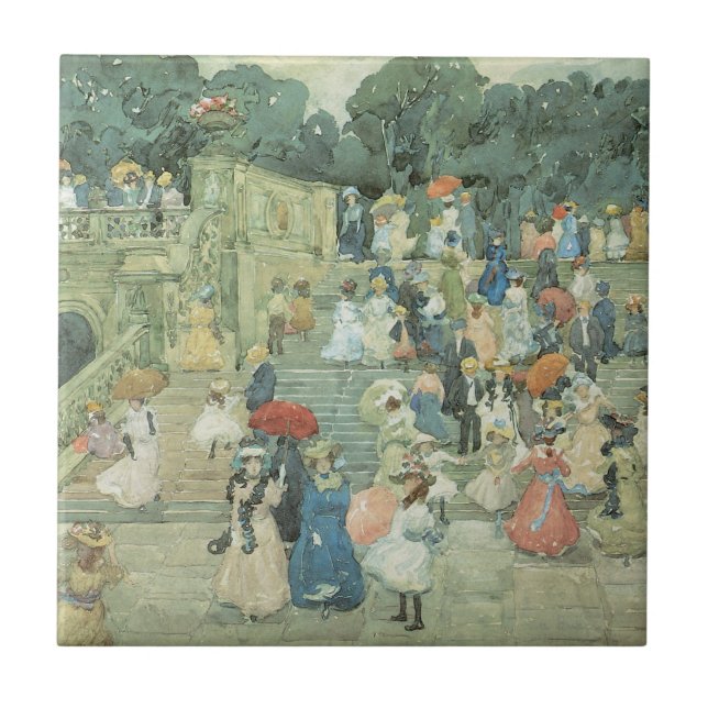 A Alameda, Central Park por Maurice Prendergast (Frente)
