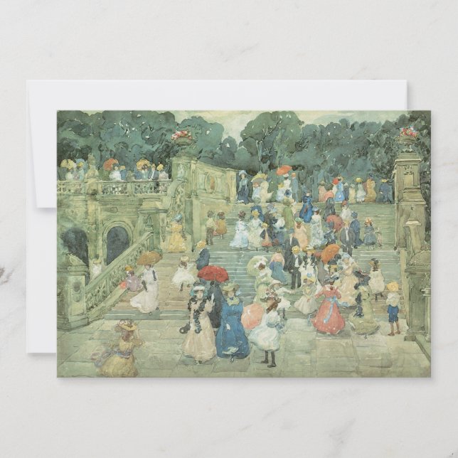 A Alameda, Central Park por Maurice Prendergast (Frente)
