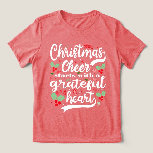 A alegria de Natal começa com um Grateful. (Design frontal)