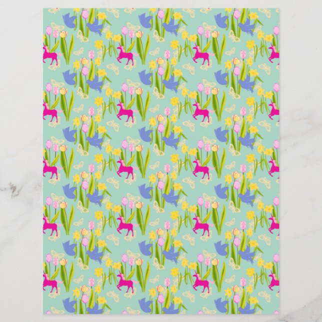 A alegria do primavera Scrapbook paper (Frente)