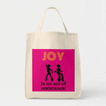 A alegria é um ato de resistência! - bolsa tote (2