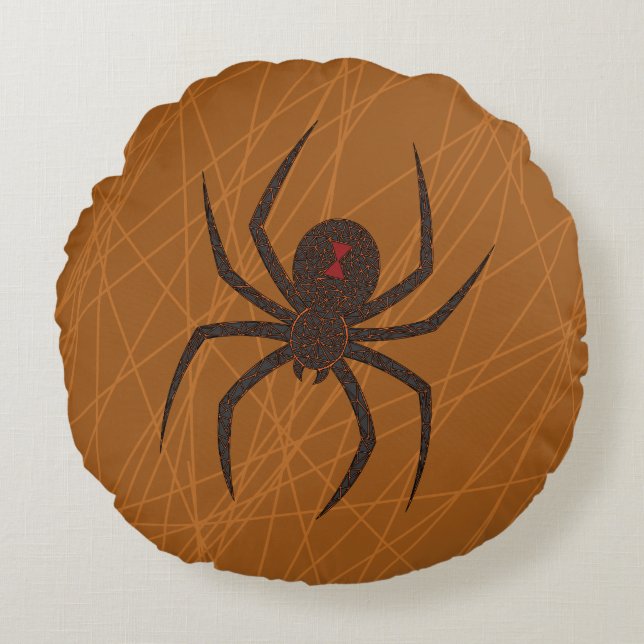 A Almofada Redonda Teia de Aranha (Frente)