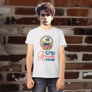 A América Balde Eagle Sonha a Independência Patrió