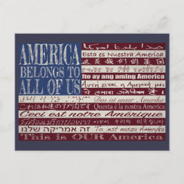 A América pertence a todos os cartões postais de n