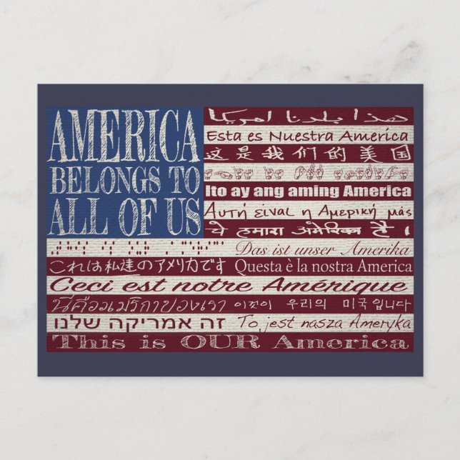 A América pertence a todos os cartões postais de n (Frente)