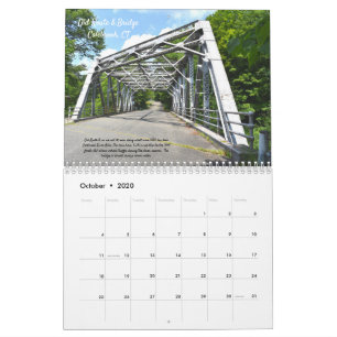 A arquitetura do calendário da parede da ponte