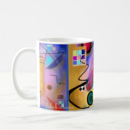 A arte abstracta e o Cubist inspiraram a caneca