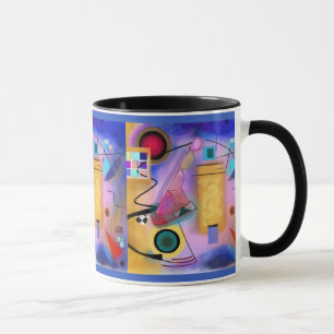 A arte abstracta e o Cubist inspiraram a caneca