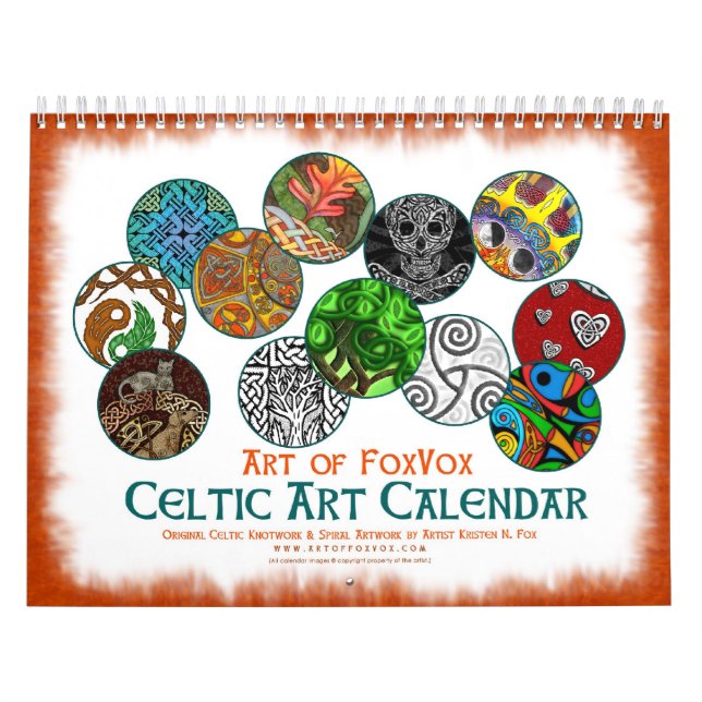 A arte celta projeta o calendário de parede (Capa)