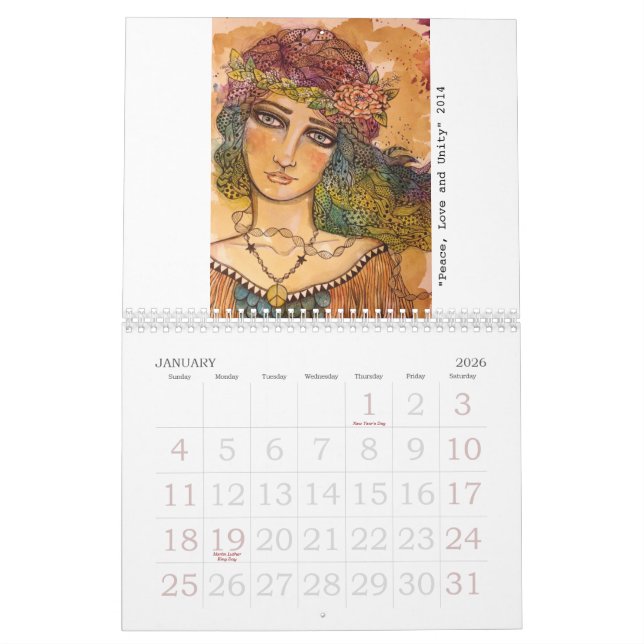 A arte do calendário de Stephanie Allison 2015 (Jan 2026)