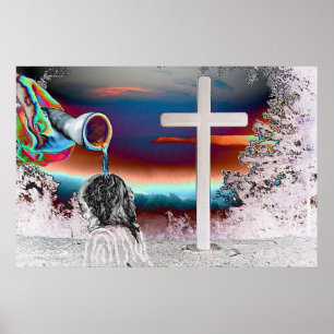 A arte do poster da Anointing-Parede de Jesus