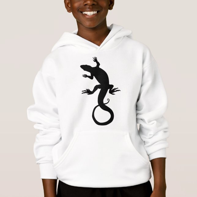 A arte do réptil do Hoodie do lagarto do miúdo (Frente)