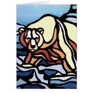 A arte tribal do urso do vazio dos cartões da arte