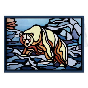 A arte tribal do urso do vazio dos cartões da arte