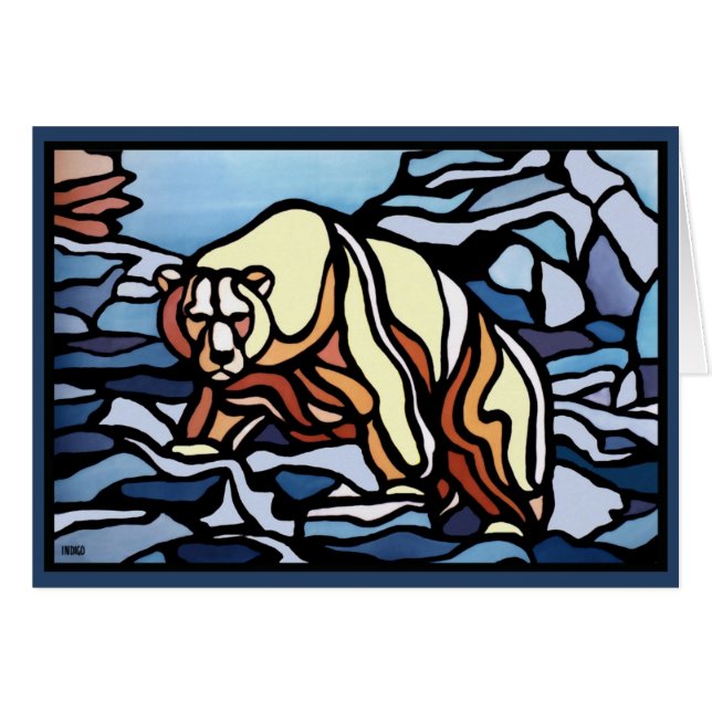 A arte tribal do urso do vazio dos cartões da arte (Frente Horizontal)