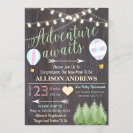 A Aventura Aguarda Convite Ao Chá de fraldas