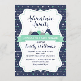 A Aventura aguarda o convite de chá de fraldas