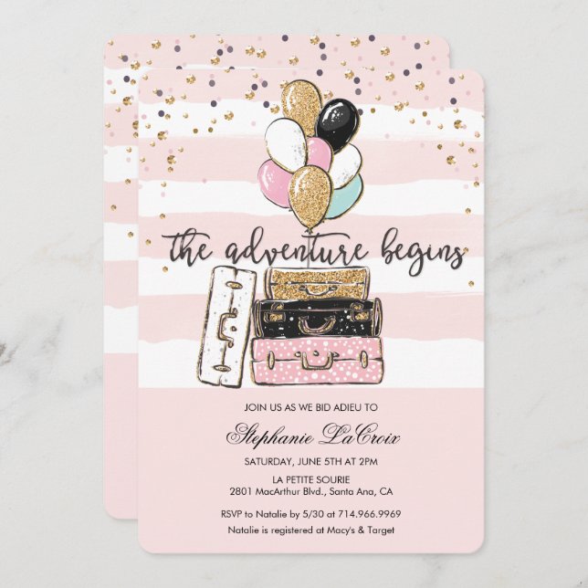 A Aventura Começa A Despedir-Se Do Convite (Frente/Verso)