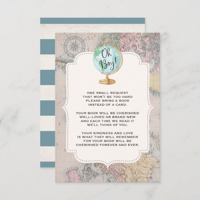 A aventura começa o chá do viagem do cartão do (Frente/Verso)