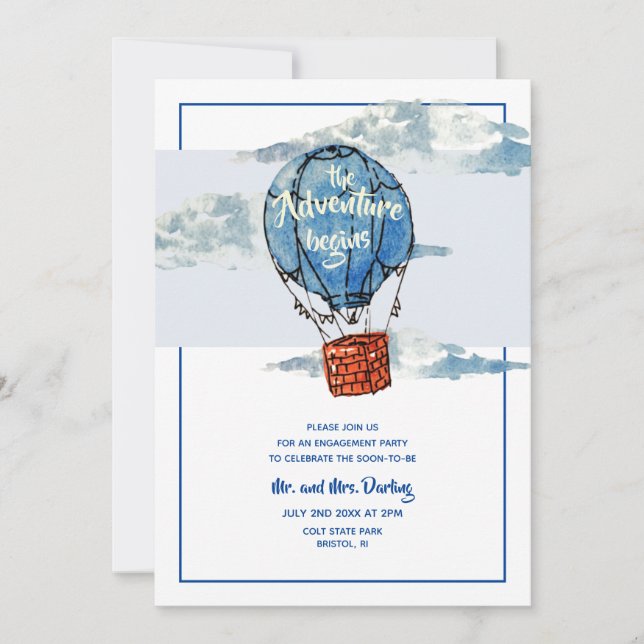 A aventura começa o convite (Frente)