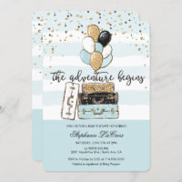 A Aventura Começa O Convite Ao Chá de fraldas