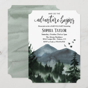 A Aventura Começa O Convite de festas De Adeus