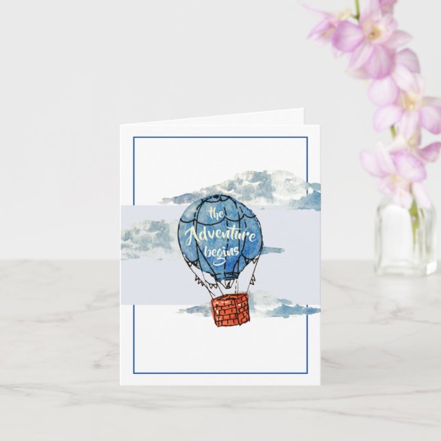 A Aventura Começa Parabéns com Cartão de Saudação (Orquídea)