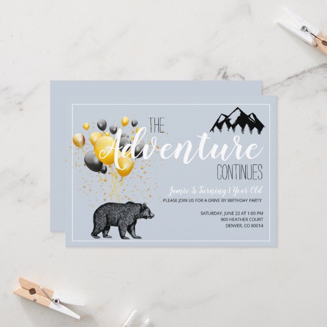 A Aventura Continua O primeiro aniversario Do Urso (Frente/Verso In Situ)