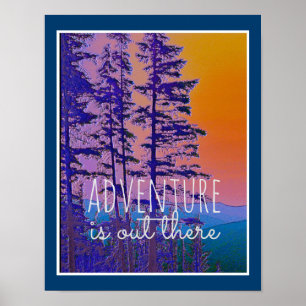 a aventura da poster da citação da natureza está l
