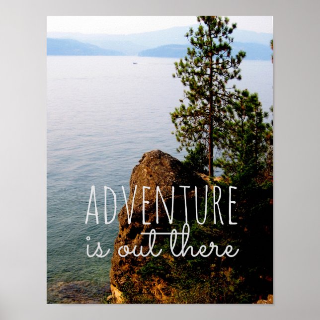 a aventura da poster da citação da natureza está l (Frente)