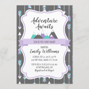 A aventura do convite do chá de fraldas da menina