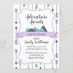 A aventura do convite do chá de fraldas da menina