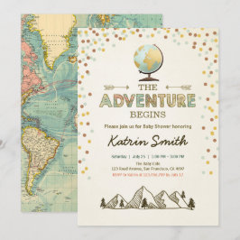 A Aventura inicia o convite de Chá de fraldas Mapa