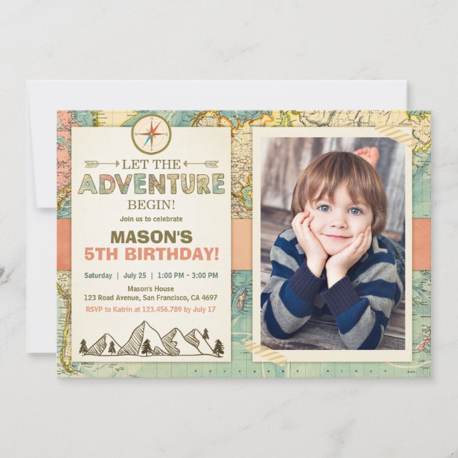 A Aventura inicia o Mapa do Viagem de Convite de A (Frente)