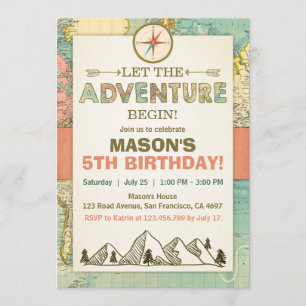 A Aventura inicia o Mapa do Viagem de Convite de A