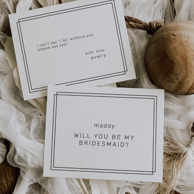 A AVERY Vai Ser A Minha Cartões De Proposta Da Bri (AVERY Will You Be My Bridesmaid Proposal Cards)